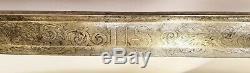 U. S. CIVIL War Officer Presentation Calvary Sword And Scabbard Blade Etching