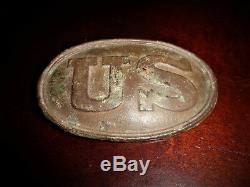 U. S. Civil War Cartridge Box Plate Recovered Taneytown Rd. Gettysburg