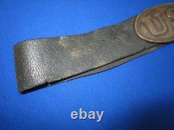 U. S. Civil War Enlisted Man's Leather Waist Belt with U. S. Oval Buckle