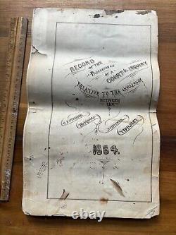 U. S. NAVY CIVIL WAR MANUSCRIPT SHIP COLLISION 1864 CHESAPEAKE BAY VIRGINIA Naval
