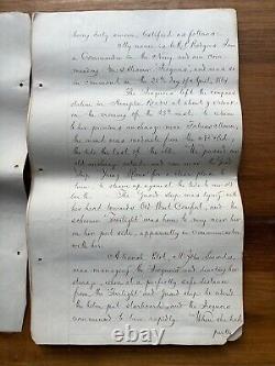 U. S. NAVY CIVIL WAR MANUSCRIPT SHIP COLLISION 1864 CHESAPEAKE BAY VIRGINIA Naval