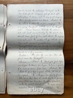 U. S. NAVY CIVIL WAR MANUSCRIPT SHIP COLLISION 1864 CHESAPEAKE BAY VIRGINIA Naval