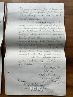 U. S. NAVY CIVIL WAR MANUSCRIPT SHIP COLLISION 1864 CHESAPEAKE BAY VIRGINIA Naval
