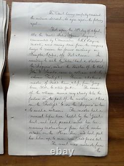 U. S. NAVY CIVIL WAR MANUSCRIPT SHIP COLLISION 1864 CHESAPEAKE BAY VIRGINIA Naval