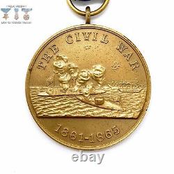 U. S. Navy CIVIL War Campaign Medal Slot Brooch Wwii U. S. Mint Contract Original