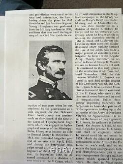 Union General AA Humphreys Commanded division In 3rd Corp At Gettysburg