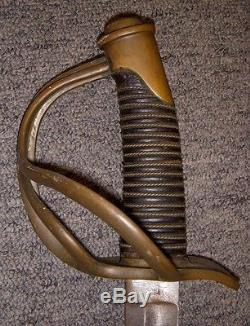 Untouched Civil War Model 1840 Cavalry Saber by Kirschbaum with Engraved Guard