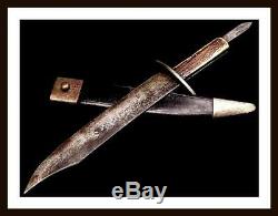 Unusual 19th C. American Civil War Bowie Knife with Folding Blade in the Grip