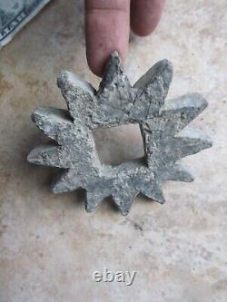 Unusual Rare LARGE Dug / Excavated Handmade Civil War Lead Gear, Fredericksburg