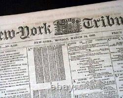 Uriah P. Levy 1st Jewish U. S. Navy Commodore Death Jews 1862 Civil War Newspaper