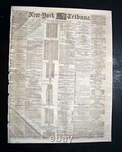 Uriah P. Levy 1st Jewish U. S. Navy Commodore Death Jews 1862 Civil War Newspaper