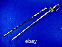 Us Antiques CIVIL War Officer's Sword With Leather Scabbard