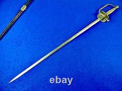 Us Antiques CIVIL War Officer's Sword With Leather Scabbard