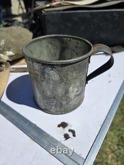 Us Army M-1874 Tin Cupindian War Era Field Mess Gearsoldier's Initials