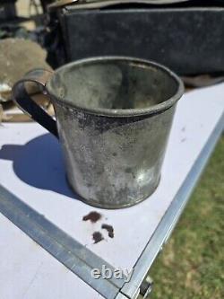 Us Army M-1874 Tin Cupindian War Era Field Mess Gearsoldier's Initials