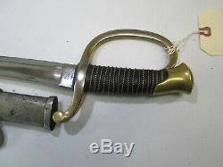 Us CIVIL War Artillery Sword Wi Scabbard Dated 1863 Ames Makers Mark Clean #l221