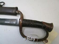 Us CIVIL War Artillery Sword With Scabbard Marked 65 Confederate #q41