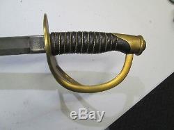 Us CIVIL War Cavalry Sword No Scabbard Dated 1863 Mansfield & Lamb Mark Clean