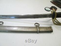 Us CIVIL War Cavalry Sword W Scabbard Dated 1862 Rare Millard Makers Mark #t162