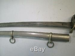 Us CIVIL War Cavalry Sword Wit Scabbard German Import Henry Boker Makers #t115