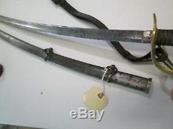 Us CIVIL War Cavalry Sword With Scabbard And Tassle Dated 1864 Ames Maker