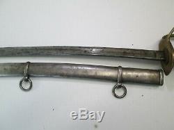 Us CIVIL War Cavalry Sword With Scabbard Dated 1863 Ames Makers Mark Clean #l183