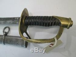 Us CIVIL War Cavalry Sword With Scabbard Dated 1863 Ames Makers Mark Clean #l183