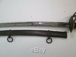 Us CIVIL War Cavalry Sword With Scabbard Dated 1863 Ames Makers Mark Clean #sy15
