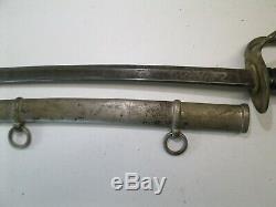 Us CIVIL War Cavalry Sword With Scabbard Dated 1865 C. Roby Makers Mark