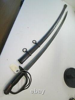 Us CIVIL War Cavalry Sword With Scabbard Dayted 1865 Emerson & Silver Maker