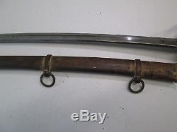 Us CIVIL War Cavalry Sword With Scabbard Maker Mark Mansfield & Lamb Dated 1864
