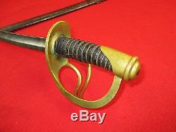 Us CIVIL War Cavalry Sword With Scabbard Maker Mark Roby Dated 1864 Nice