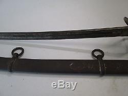 Us CIVIL War Cavalry Sword With Scabbard No Blade Marks Ames #t82