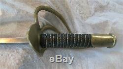 Us CIVIL War Enlisted Cavalry Sword Sabre M 1840 P. S. Justice