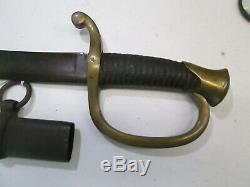 Us CIVIL War Import Artillery Sword With Scabbard No Makers Mark