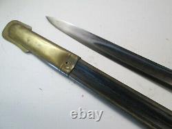 Us CIVIL War Marine Corps Sword With Scabbard Wkc Maker Wide Etched Blade #rb
