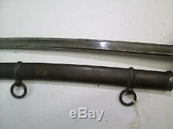 Us CIVIL War Model 1860 Cavalry Sword With Scabbard Scrace Millard Maker