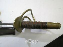 Us CIVIL War Model 1860 Cavalry Sword With Scabbard Scrace Millard Maker