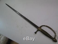 Us CIVIL War Musicians Sword Wit No Scabbard Makers Marked Ames Dated 1859 #t171