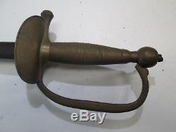 Us CIVIL War Nco Officers Sword With No Scabbard No Makers Marked