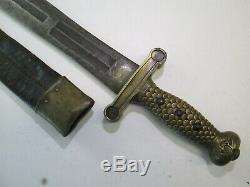 Us CIVIL War Short Artillery Sword With Scabbard Dated 1839 Ames Makers