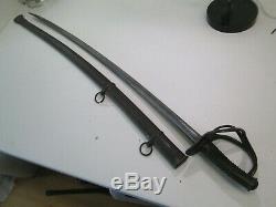 Us CIVIL War Wristbreaker Heavy Cavalry Sword W Scabbard P. D. L Import Maker Mark