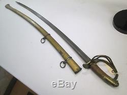 Us Cavalry Import Wristbreaker CIVIL War Sword Scabbard F. H. Makers Mark #t166