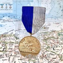 Us Navy CIVIL War Campaign Medal Slot Brooch Wwii U. S. Mint Contract Original