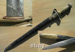 Usn 1870 Navy Short Boarding Sword Ggs Initals With Scabbard Us Post CIVIL War