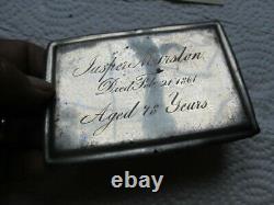VERY Rare Antique Silver Civil War Coffin Plate, Casket, Funeral, 1861, MARSTON