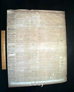 VERY Rare CONFEDERATE Memphis Civil War 1863 Newspaper with Publisher on the Run