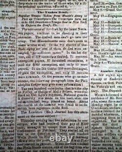 VERY Rare CONFEDERATE Memphis Civil War 1863 Newspaper with Publisher on the Run