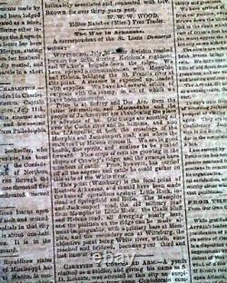 VERY Rare CONFEDERATE Memphis Civil War 1863 Newspaper with Publisher on the Run