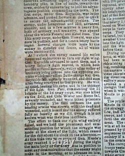 VERY Rare CONFEDERATE Richmond Va BATTLE OF GETTYSBURG 1863 Civil War BROADSIDE